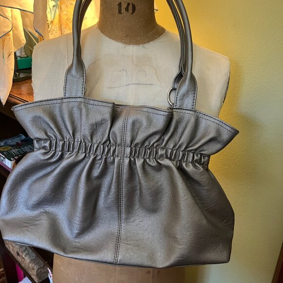 Maurices Silver Shoulder Bag with Beaded Floral Applique - Picture 3 of 8